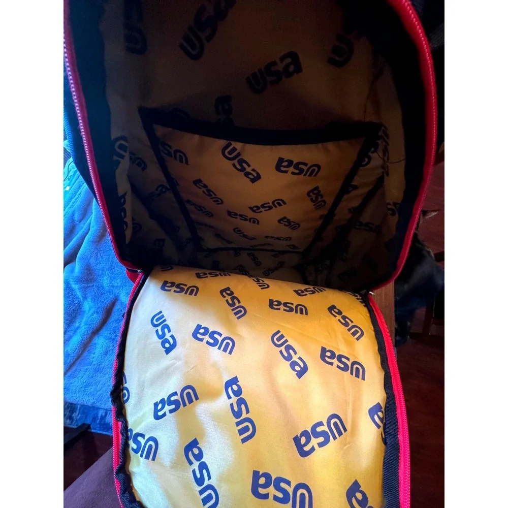 Champion USA United Spirit Association Backpack Navy Blue Red Cheer Gear Bag